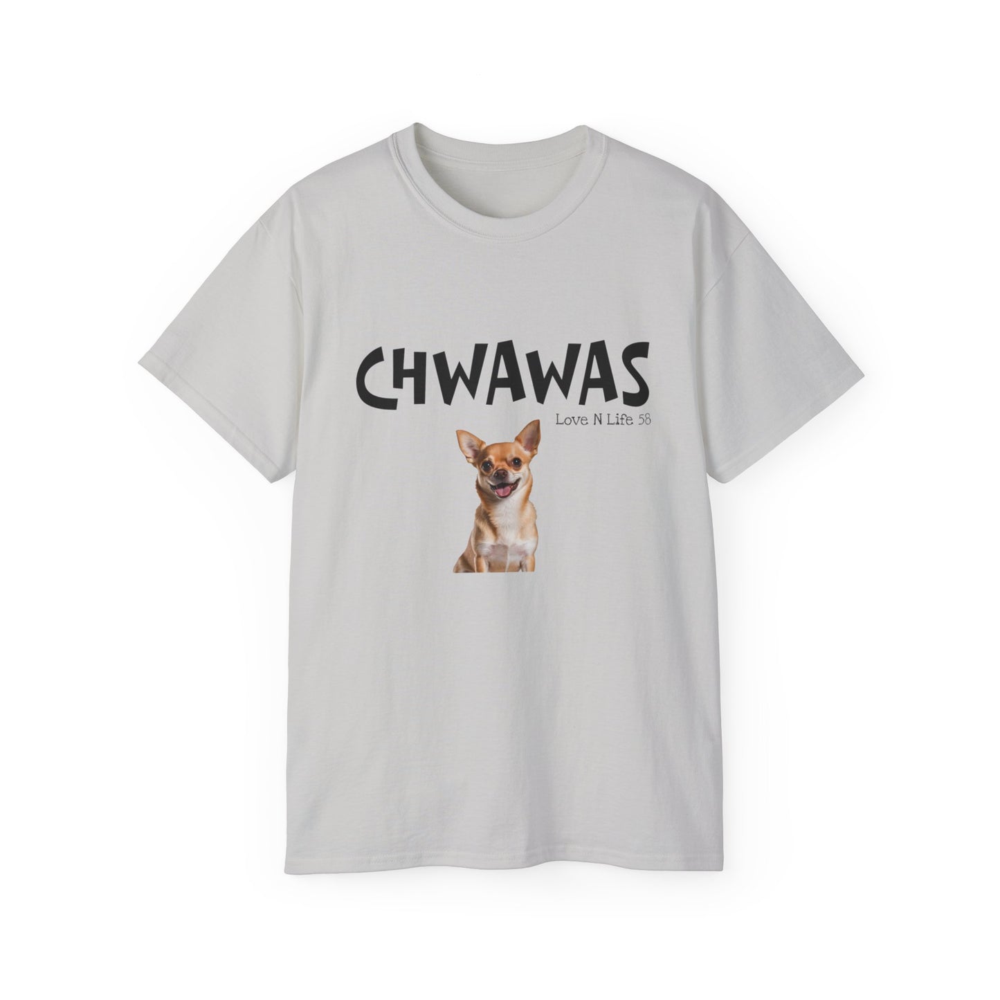 Chihuahua Dog Tee — "CHWAWAS" Cute Puppy Graphic T‑Shirt