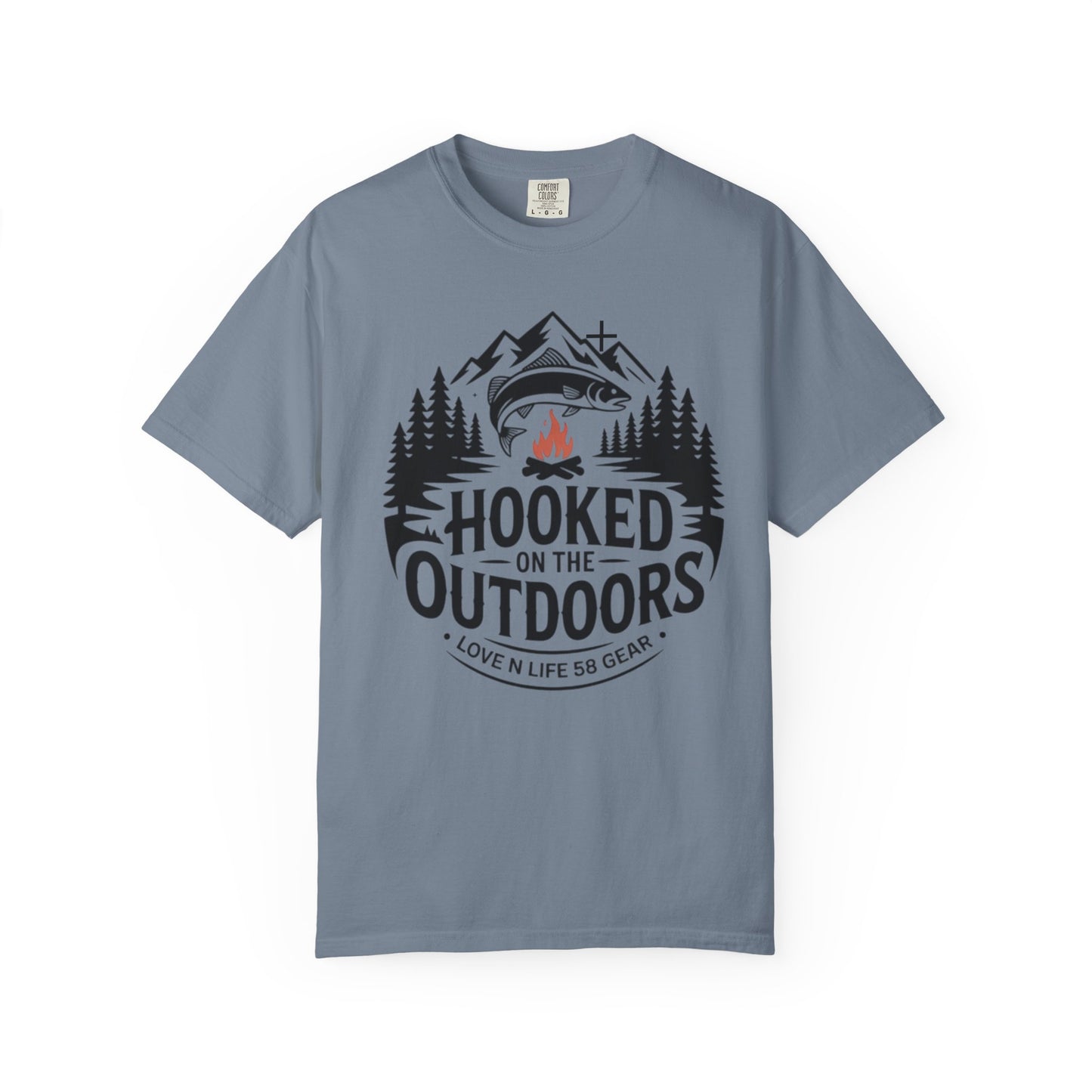 Hooked on the Outdoors Short Sleeve Fishing & Camping Tee