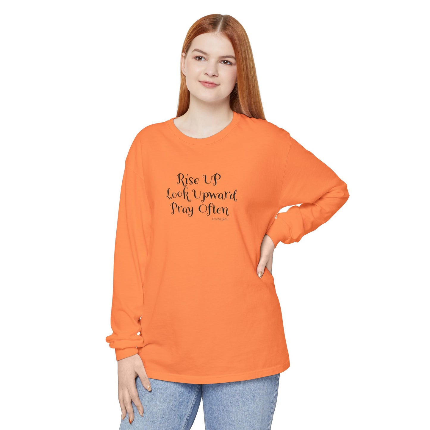 Rise UP Look Upward Tee - Comfort Colors Long Sleeve