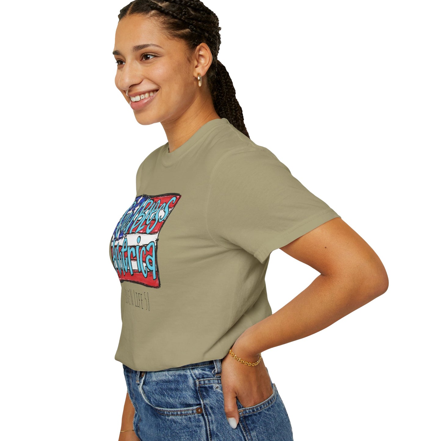 God Bless America Tee -Comfort Colors