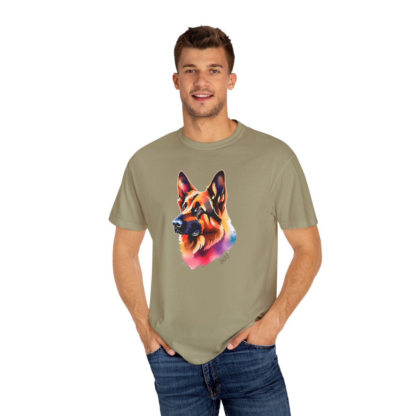 Colorful German Shepherd Tee - Comfort Colors