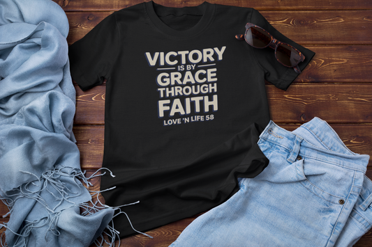 Victory By Grace Through Faith Tee -Comfort Colors