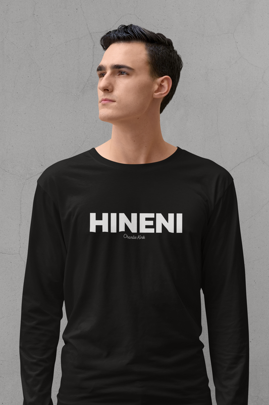 Hineni Charlie Kirk Here I am Lord Long Sleeve Tee - Comfort Colors