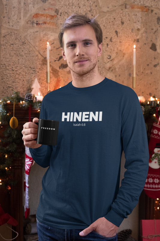 HINENI Isaiah 6: 8 Long Sleeve T-Shirt - Comfort Colors