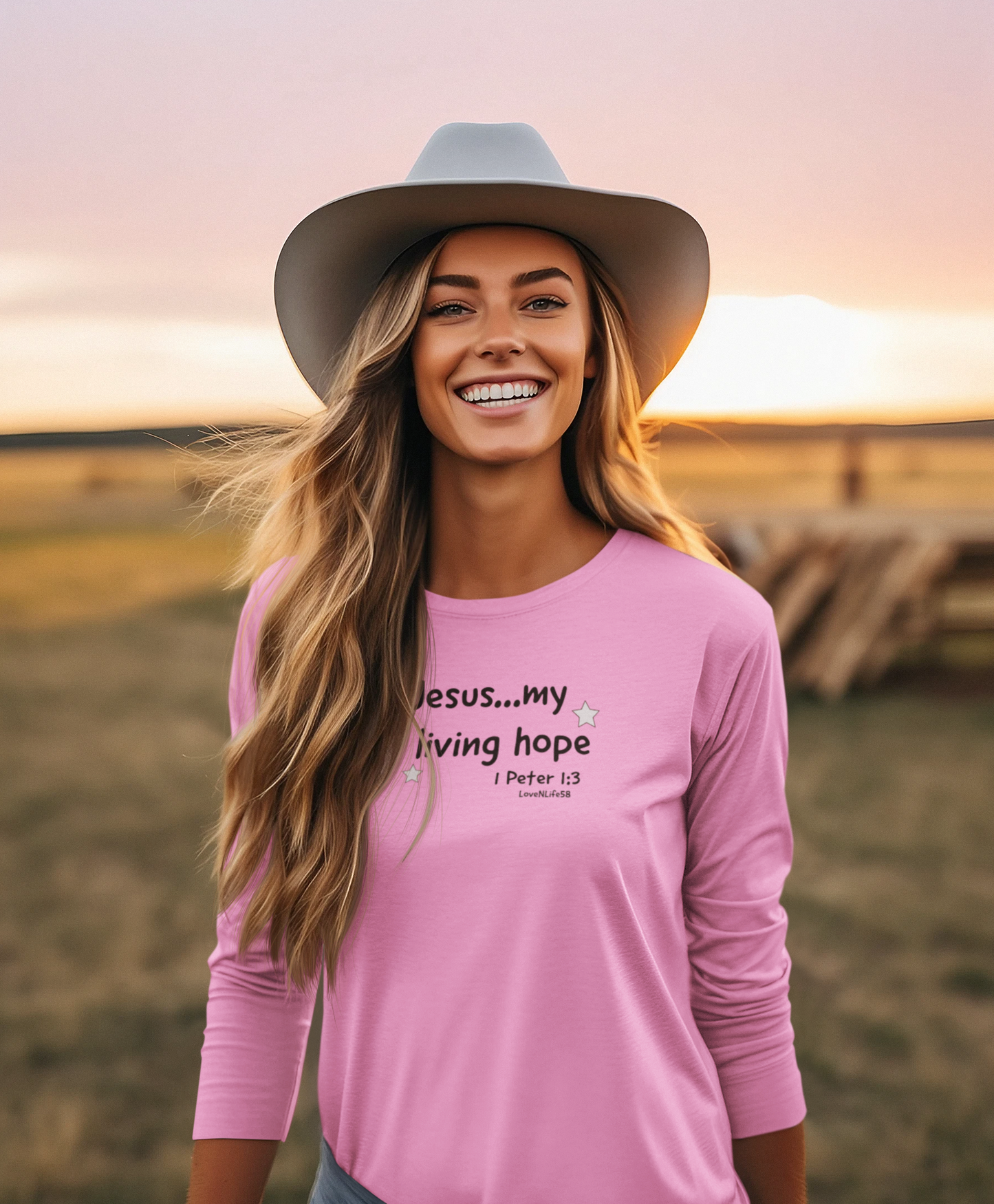 Jesus My Living Hope Long Sleeve Tee