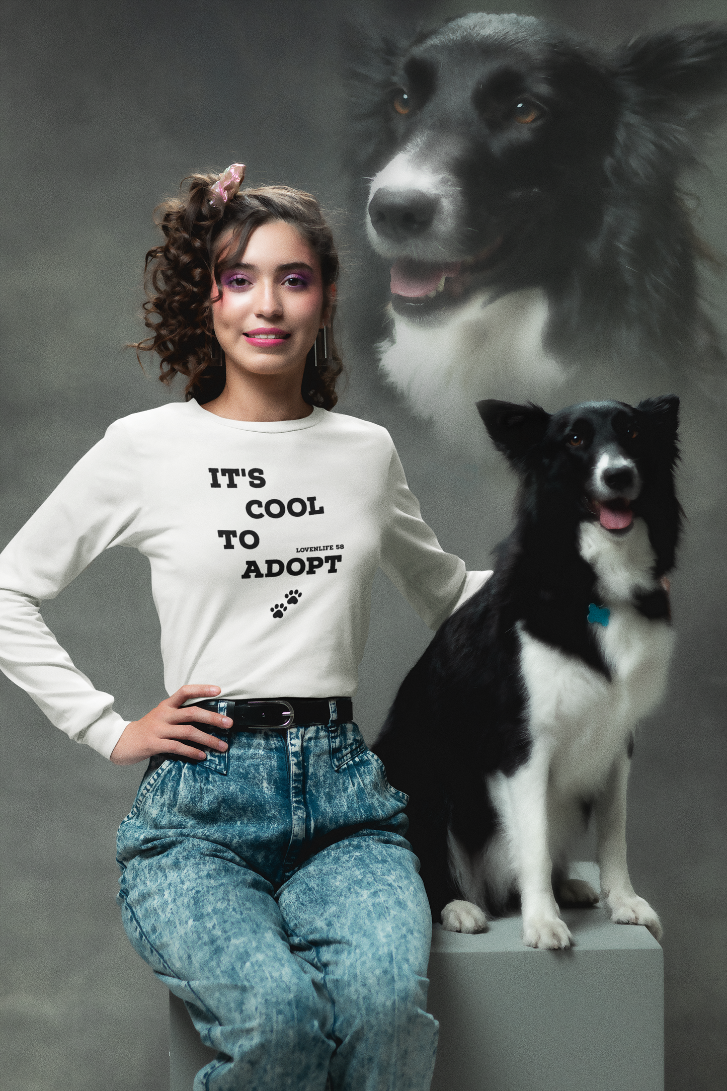 It's Cool to Adopt Long Sleeve — Animal Rescue Adoption Tee