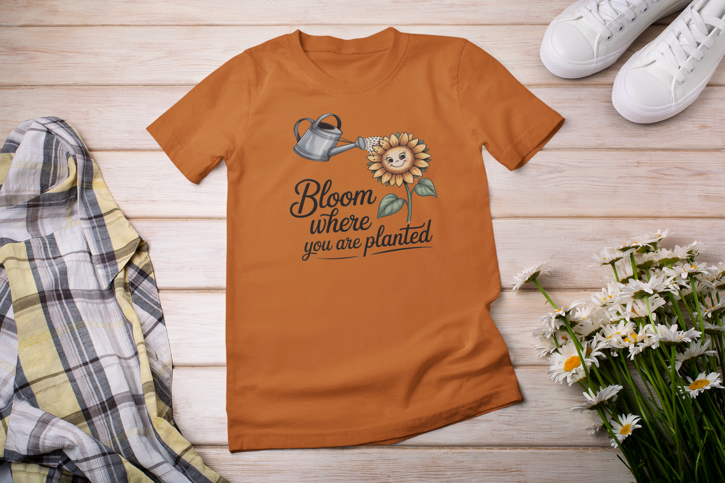 Bloom Where You Are Planted Sunflower Tee