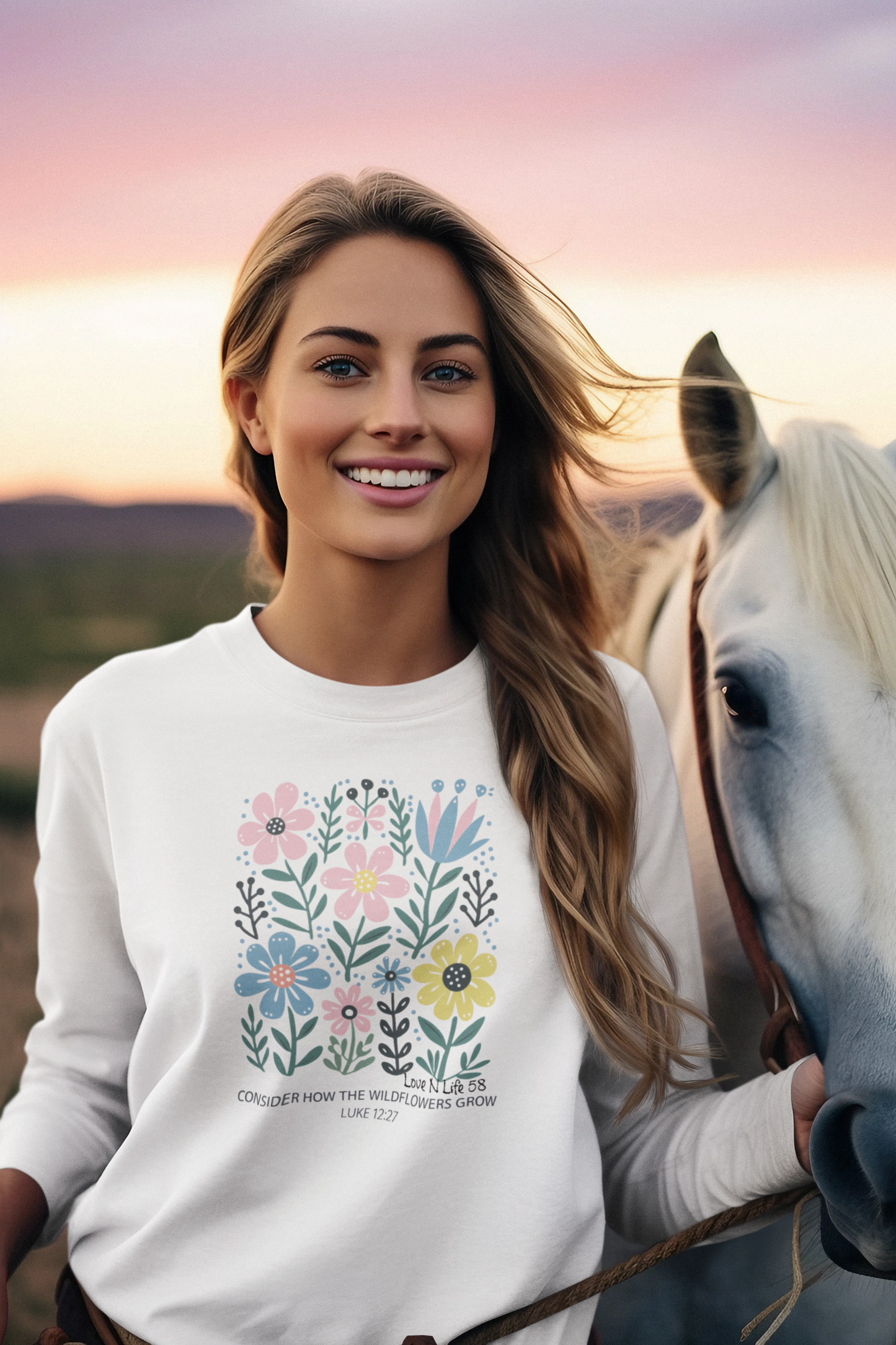 Floral Inspiration Long Sleeve Tee