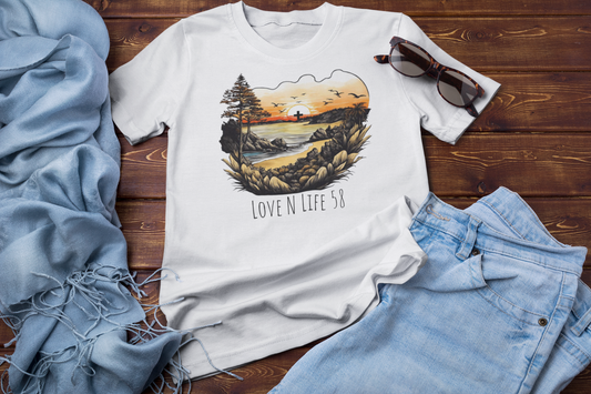 Love N Life Sunset Cross Tee
