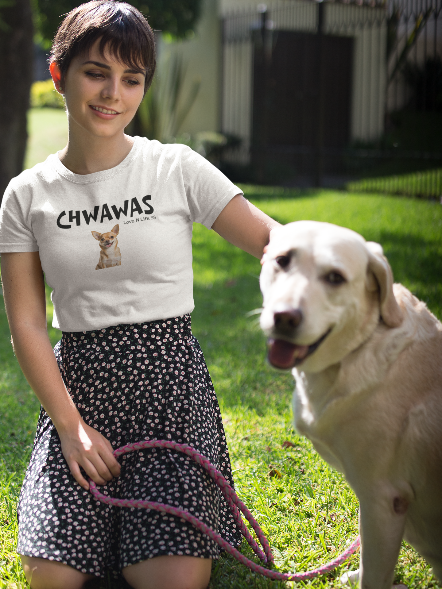 Chihuahua Dog Tee — "CHWAWAS" Cute Puppy Graphic T‑Shirt