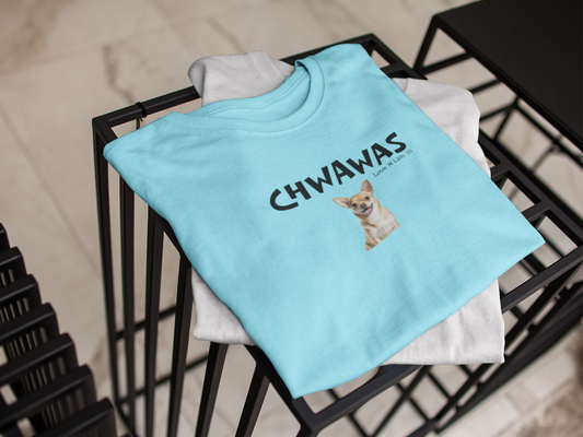 "CHWAWAS" -Chihuahua Graphic Long Sleeve Cute Dog Photo Tee