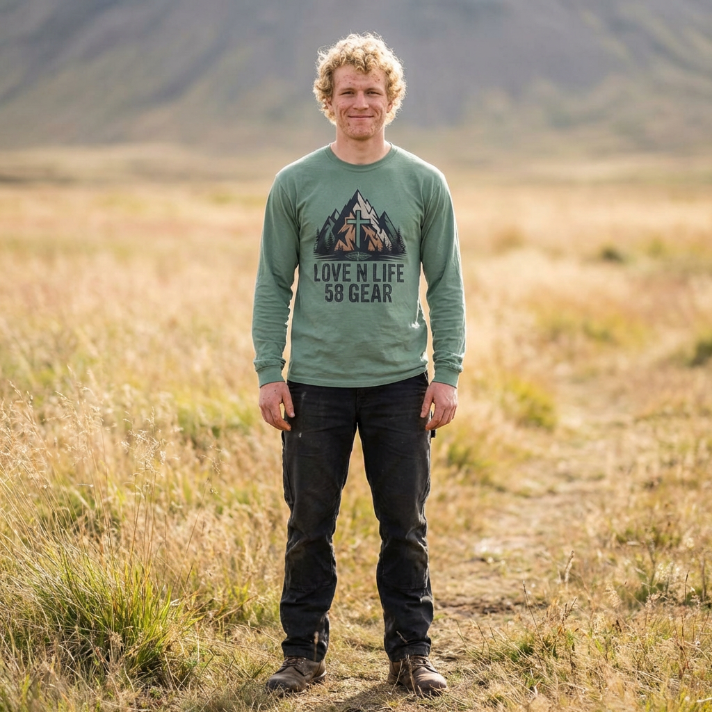 Christian Mountain Long Sleeve Tee — "Love N Life" 58 Gear