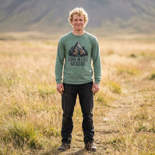 Christian Mountain Long Sleeve Tee — "Love N Life" 58 Gear
