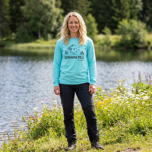 Jeremiah 29:11 Mountain Scene Long Sleeve Tee