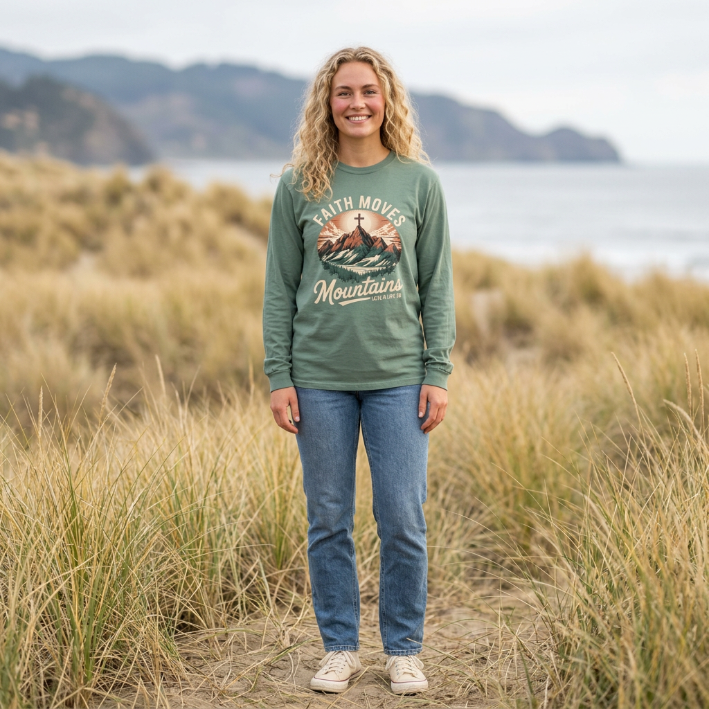 Faith Moves Mountains Long Sleeve Tee