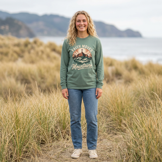 Faith Moves Mountains Long Sleeve Tee