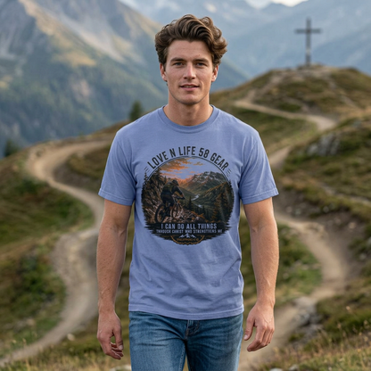 Mountain Biker Short Sleeve Tee— "I Can Do All Things"