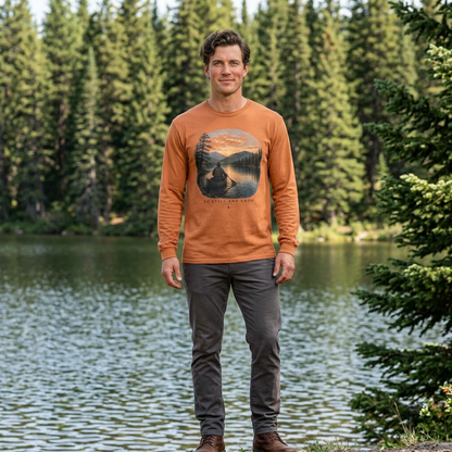 Be Still and Know Long Sleeve Unisex Meditative Canoe Tee