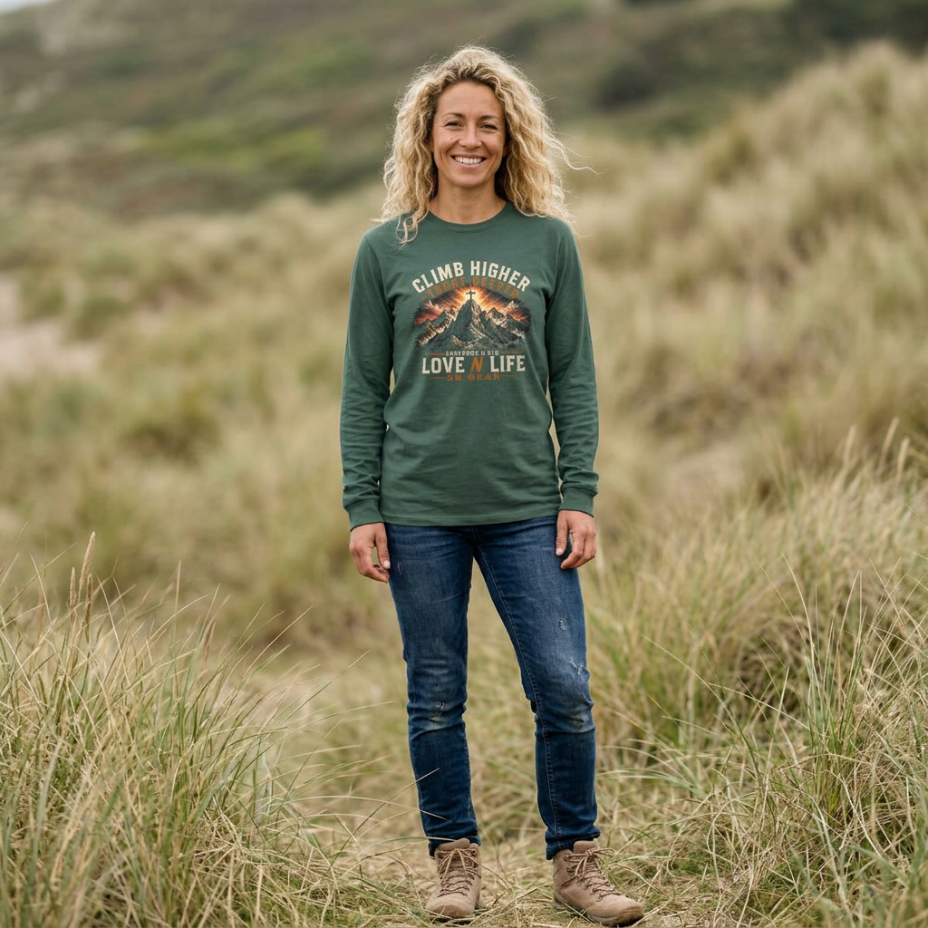 Climb Higher Mountain Long Sleeve Tee
