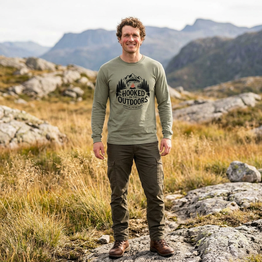 Hooked on the Outdoors Long Sleeve Tee