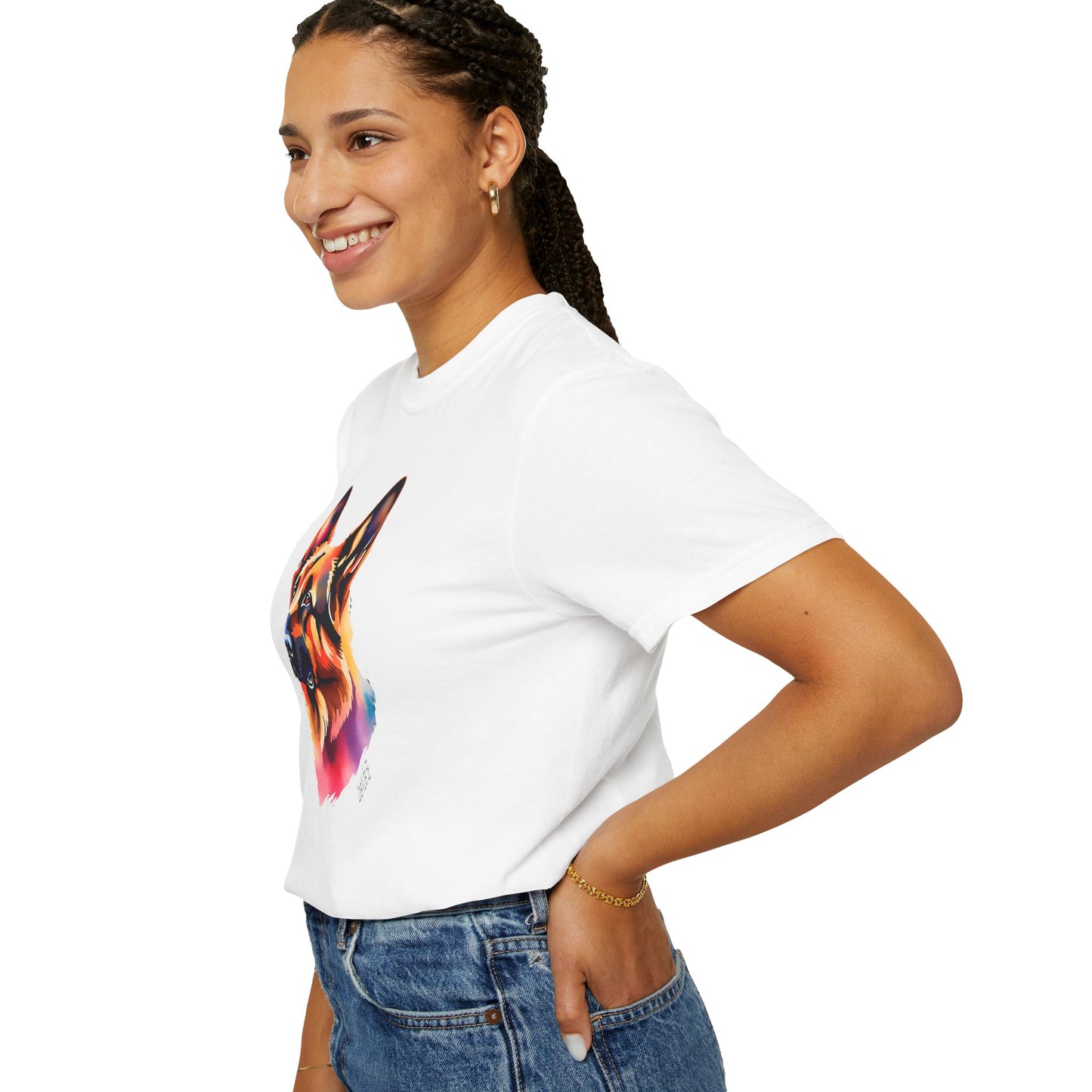 Colorful German Shepherd Tee - Comfort Colors