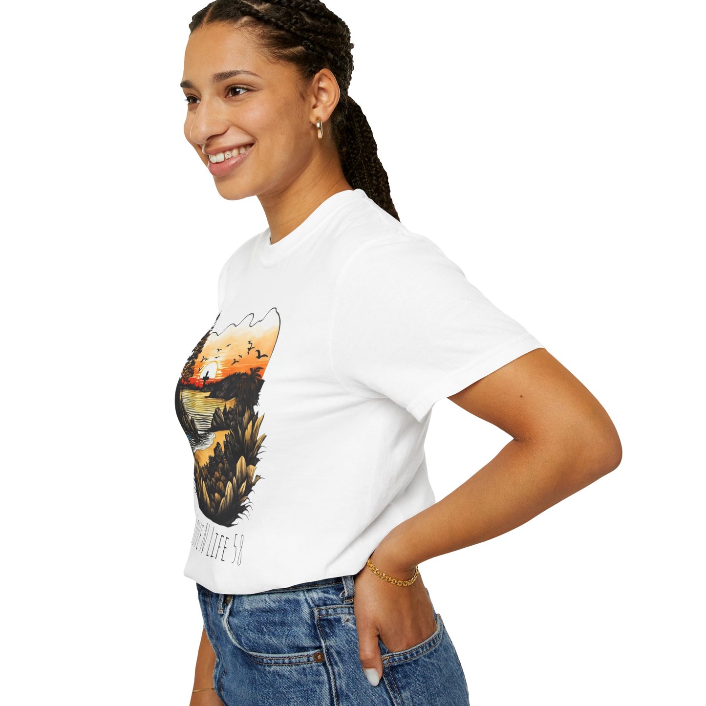 Love N Life Sunset Cross Tee - Color Comforts
