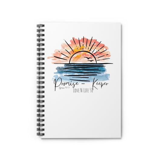 Sunrise Promise Spiral Notebook — Ruled Journal with 'Promise Keeper' Watercolor Design