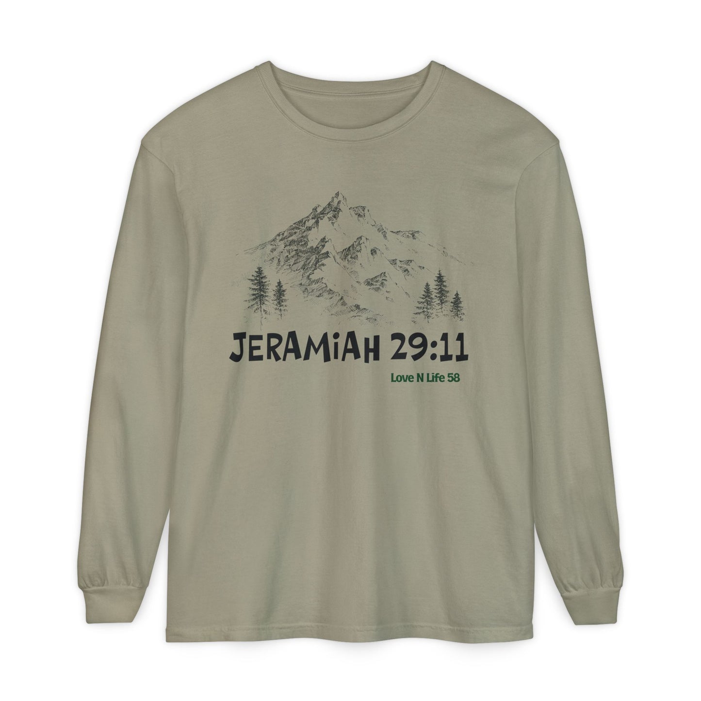 Jeremiah 29:11 Mountain Scene Long Sleeve Tee