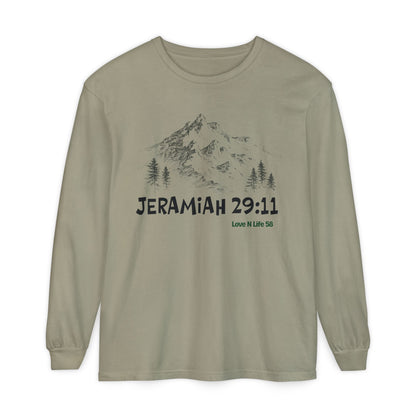 Jeremiah 29:11 Mountain Scene Long Sleeve Tee