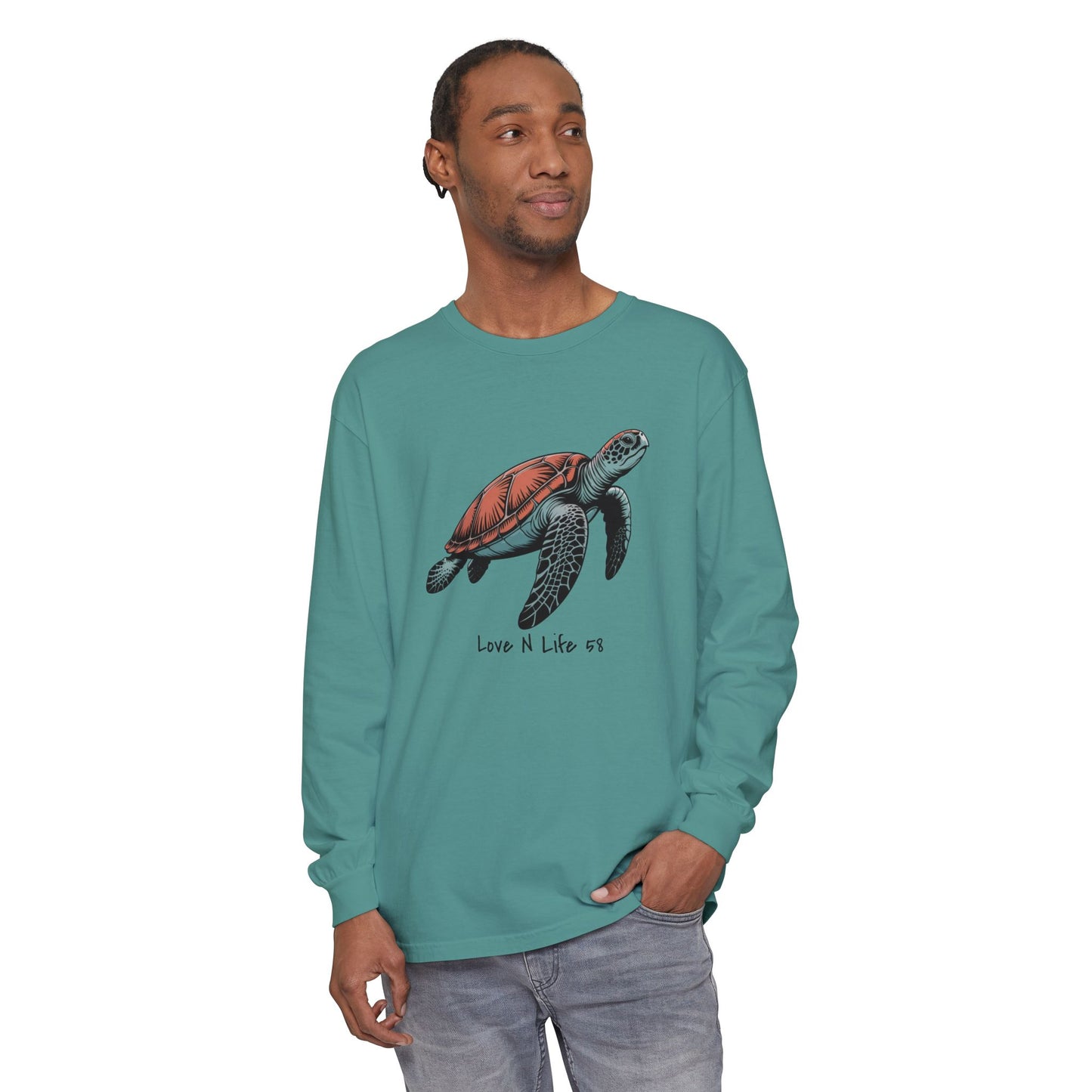 Turtle Love Tee - Comfort Colors Long Sleeve