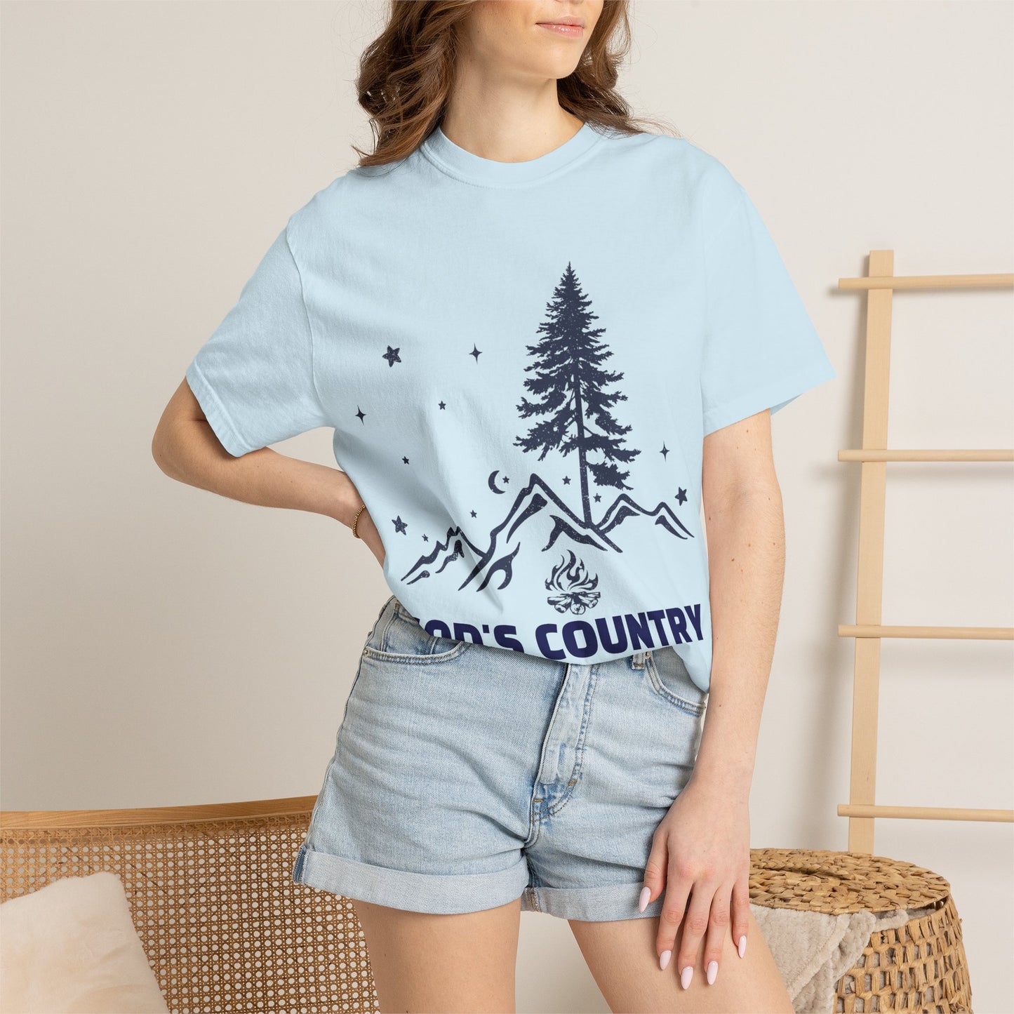 God’s Country Mountain Short Sleeve Tee — Outdoor Christian Graphic Tee