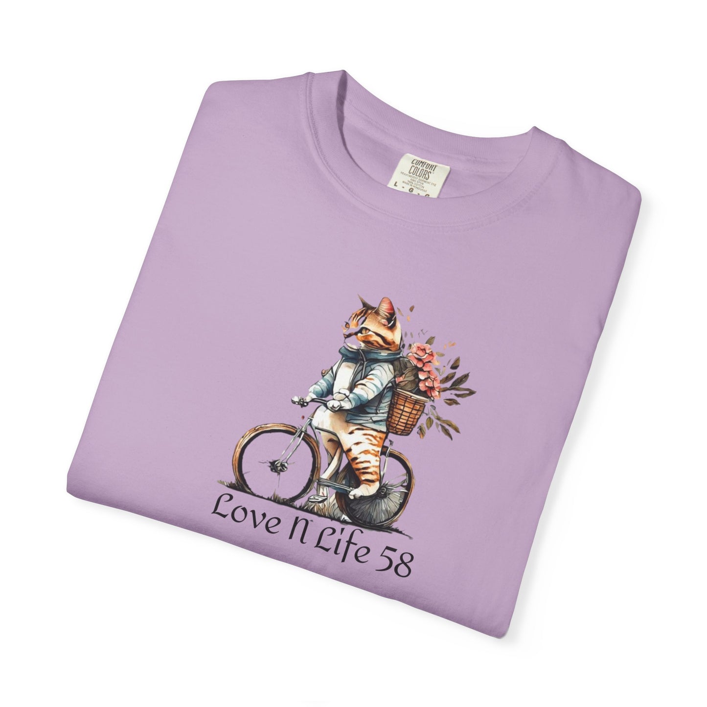 Cat Lovers Bicycle Tee - Comfort Colors