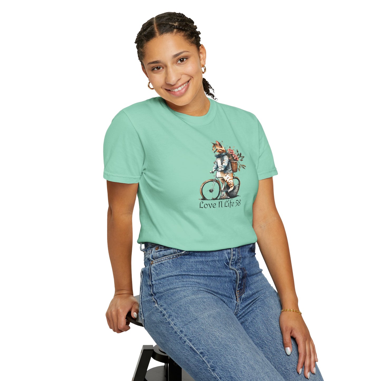 Cat Lovers Bicycle Tee - Comfort Colors