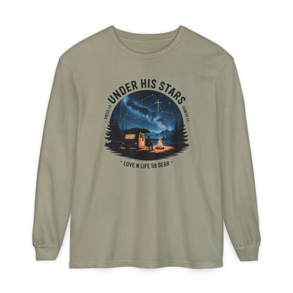 Under His Stars Camping Long Sleeve Tee