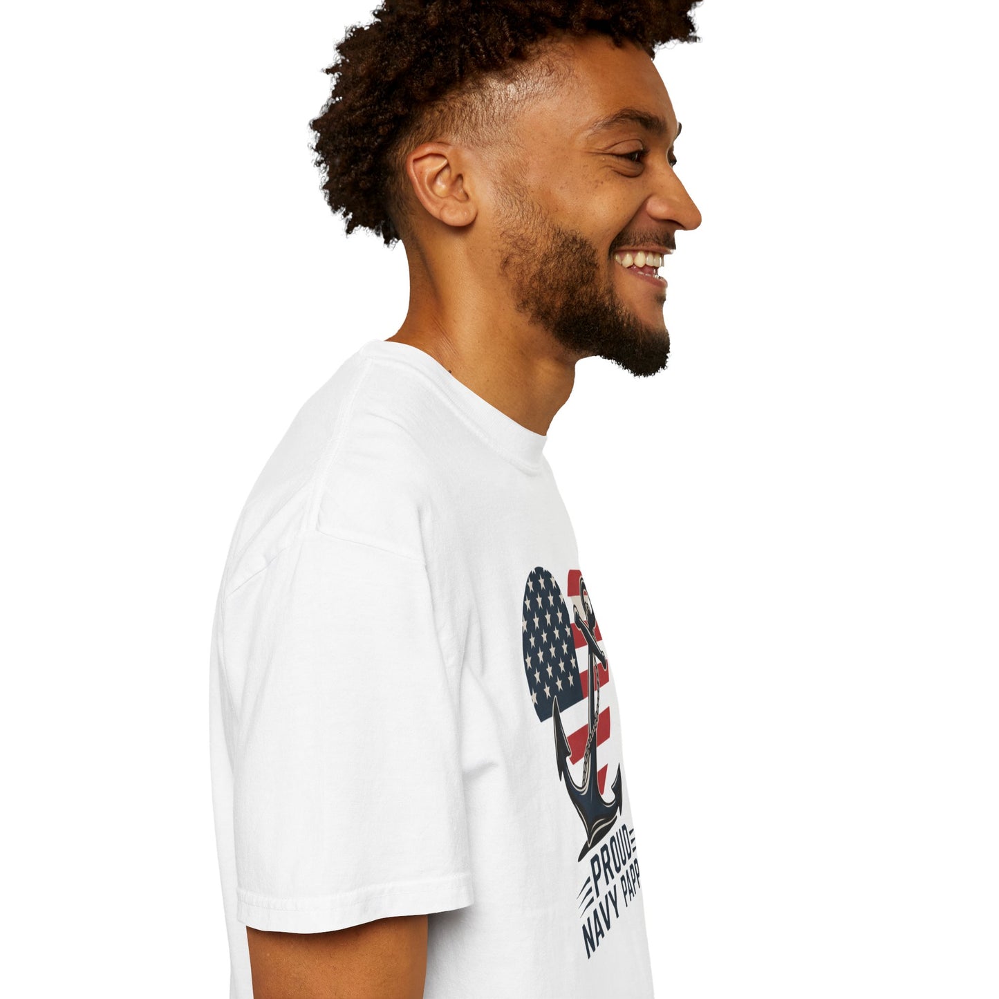 Proud Navy Pappy Tee - Comfort Colors 1717