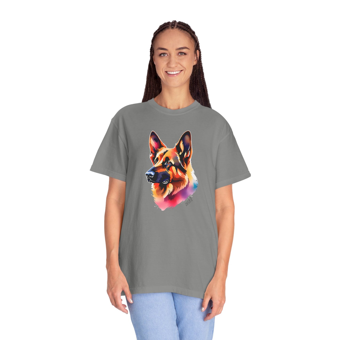 Colorful German Shepherd Tee - Comfort Colors