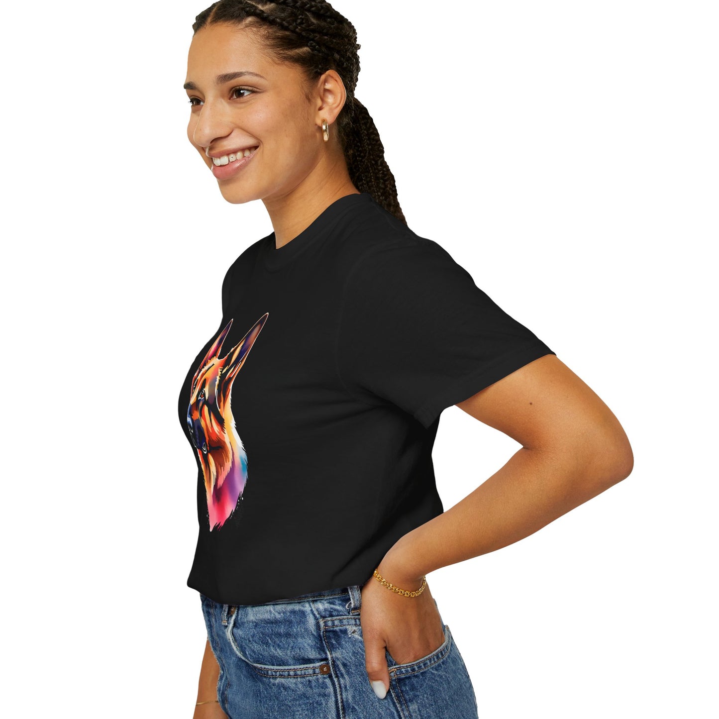 Colorful German Shepherd Tee - Comfort Colors