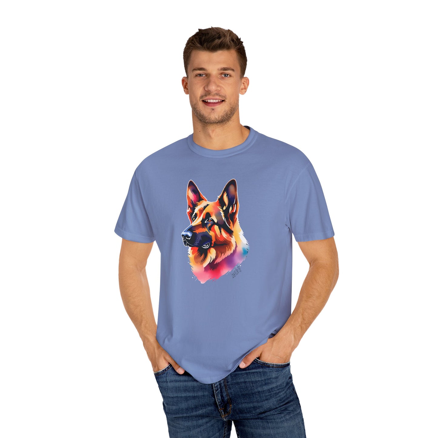 Colorful German Shepherd Tee - Comfort Colors