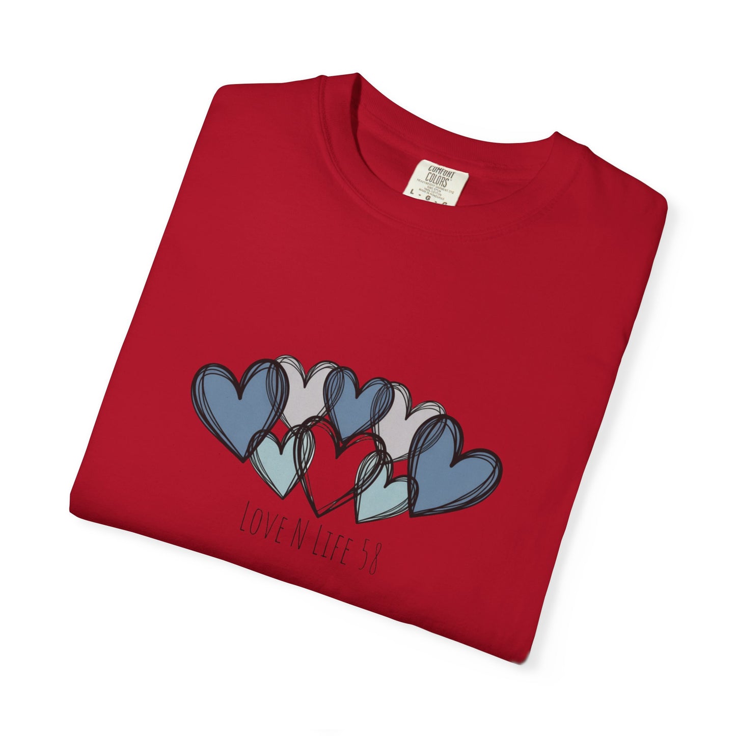 Hearts Love N Life 58 Tee - Comfort Colors