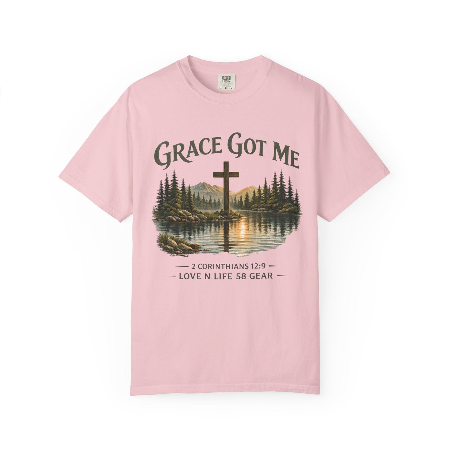 Grace Got Me 2 Corinthians 12:9 Short Sleeve Tee