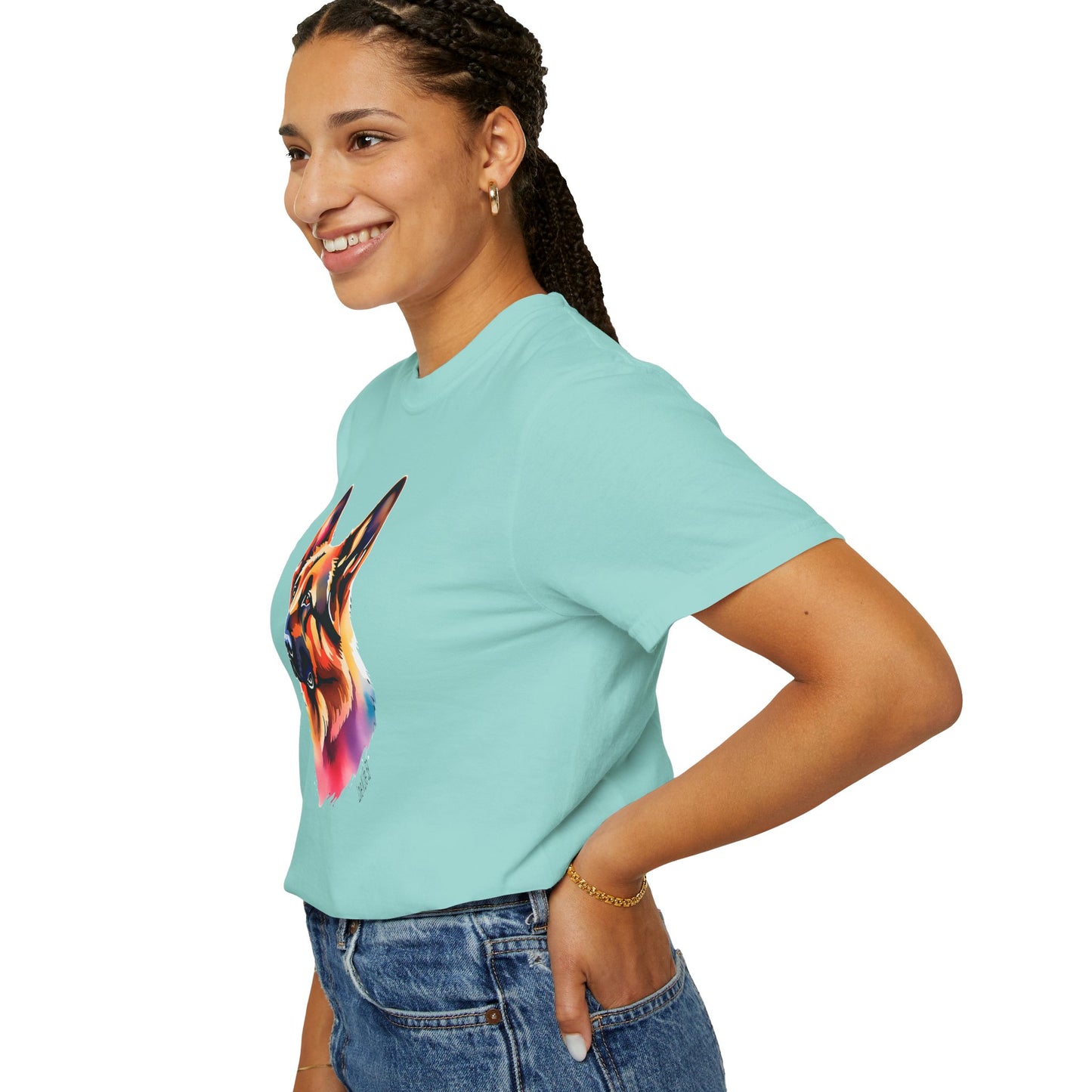Colorful German Shepherd Tee - Comfort Colors