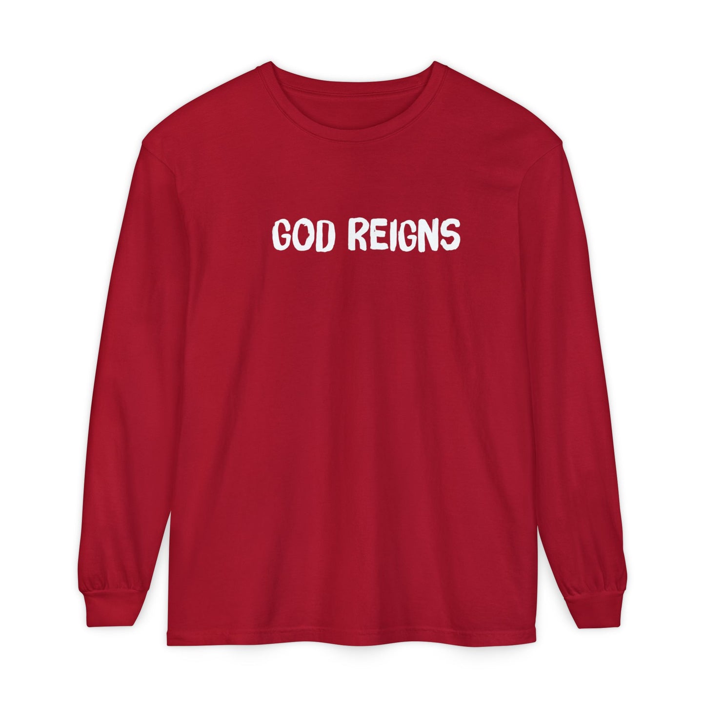 GOD REIGNS- Comfort Colors Long Sleeve