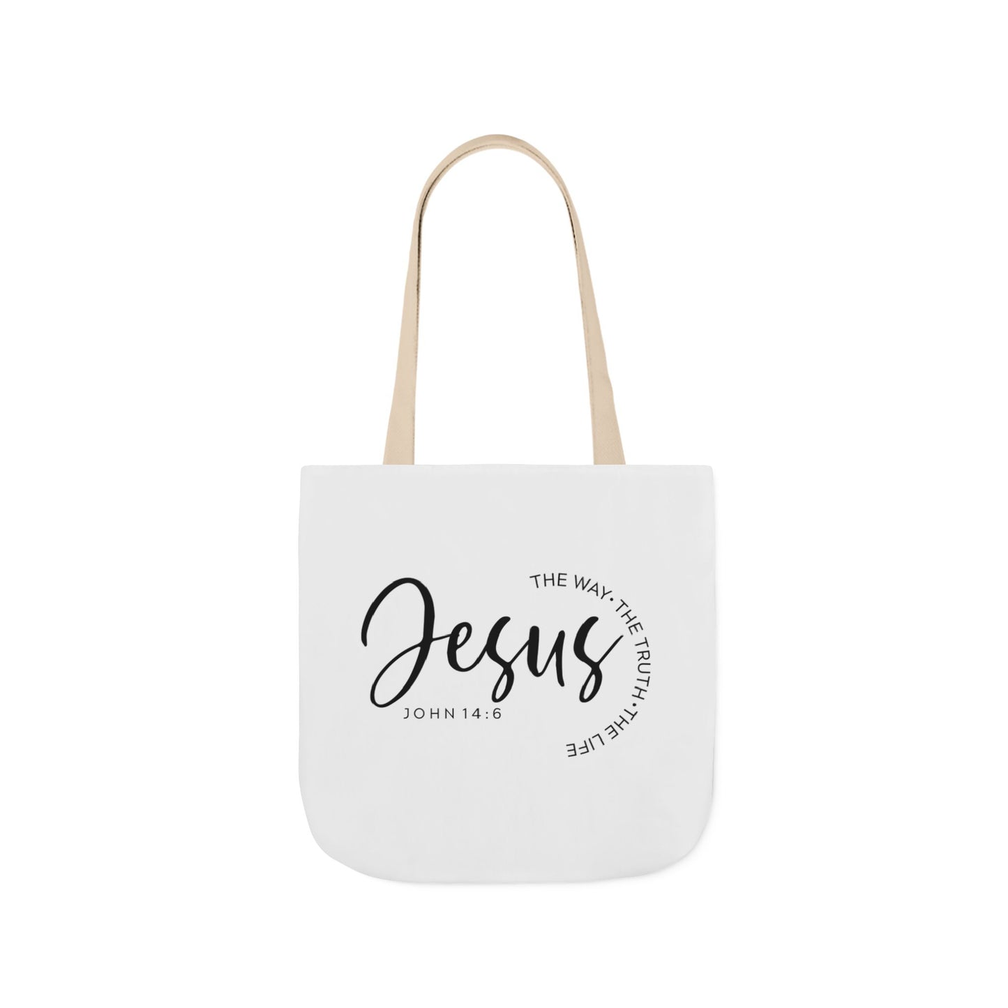 Inspirational Canvas Tote Bag - Faithful Design, Jesus Quote