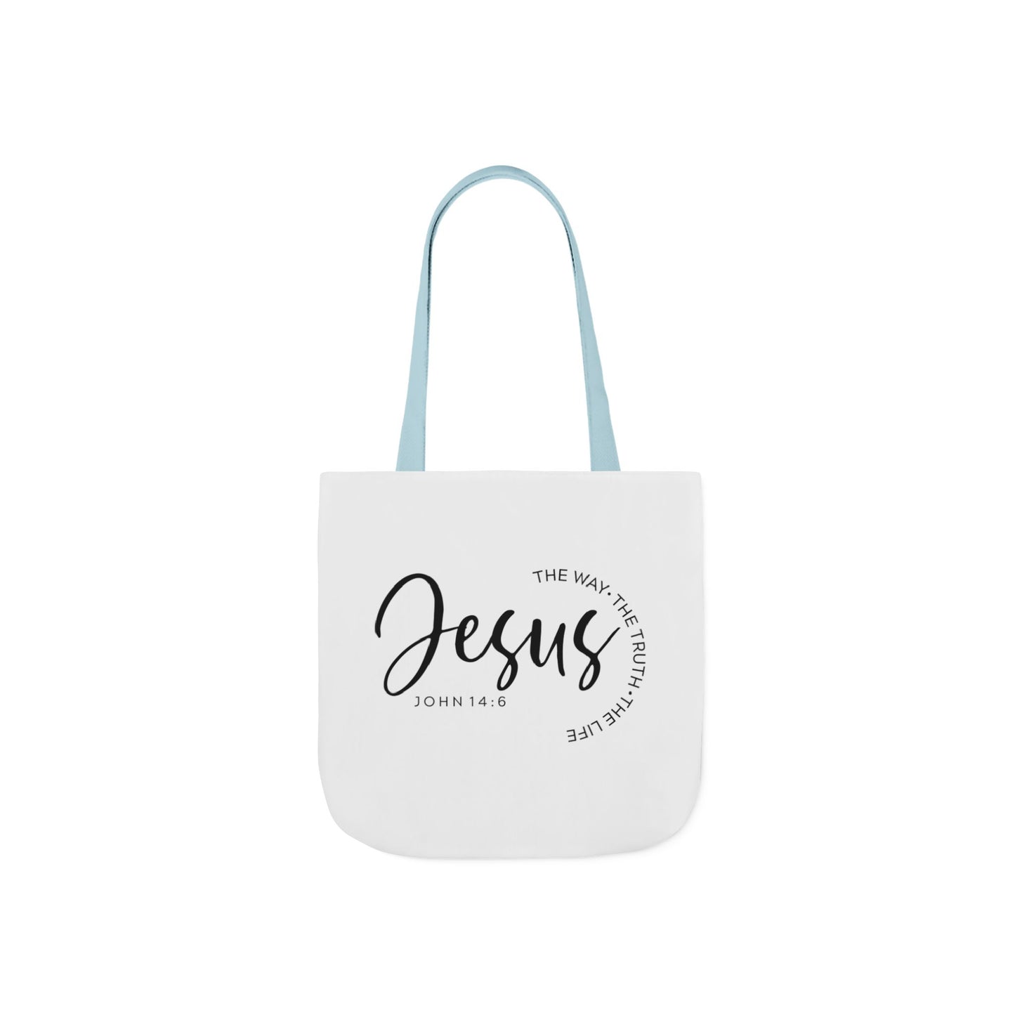 Inspirational Canvas Tote Bag - Faithful Design, Jesus Quote