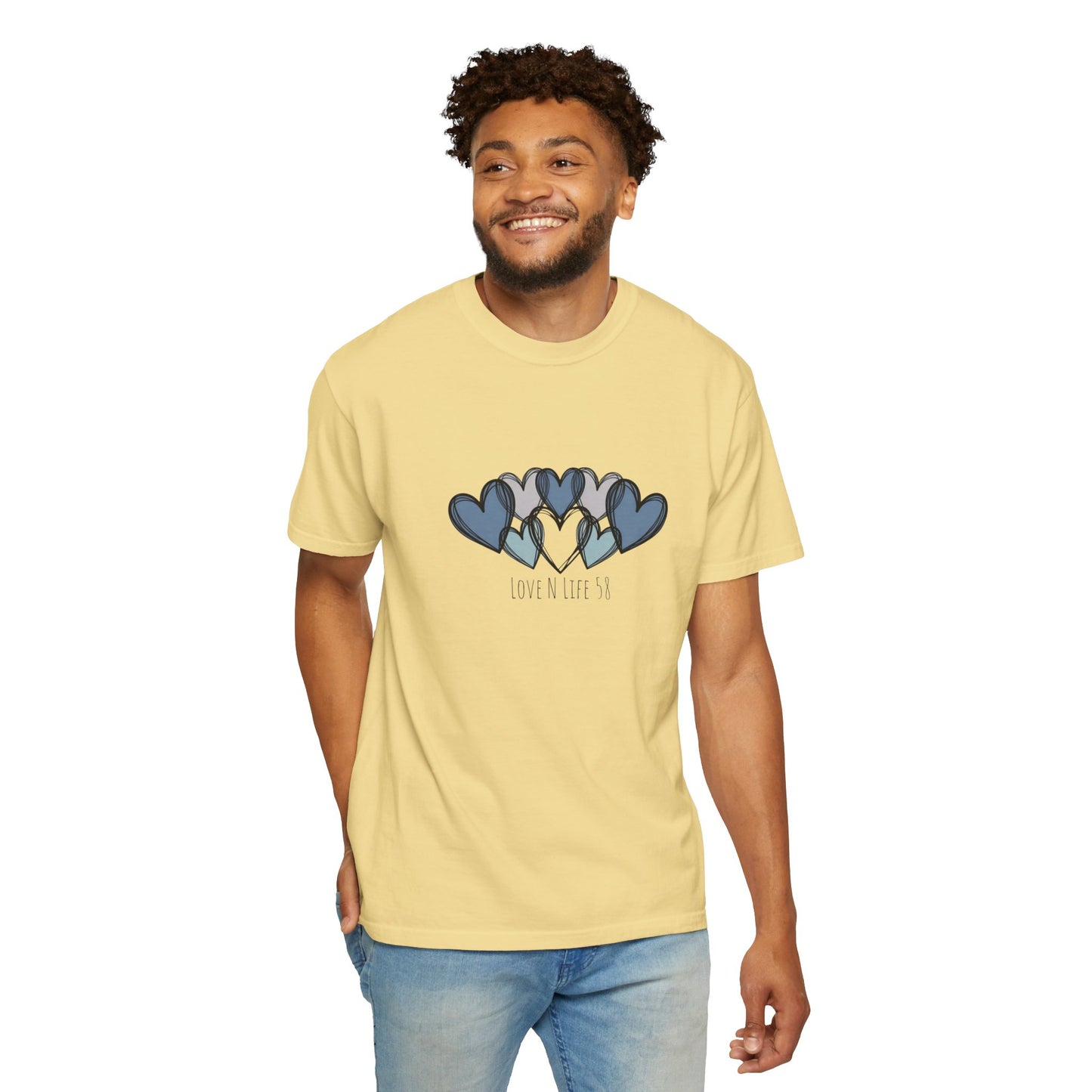 Hearts Love N Life 58 Tee - Comfort Colors