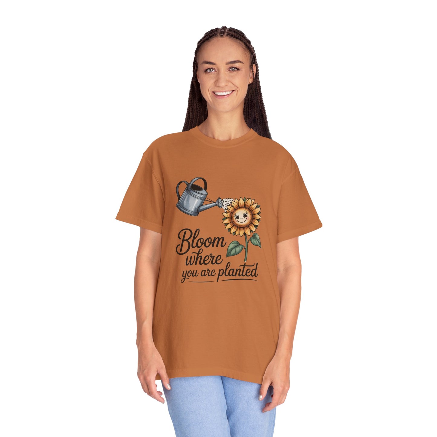 Bloom Where You Are Planted Sunflower Tee