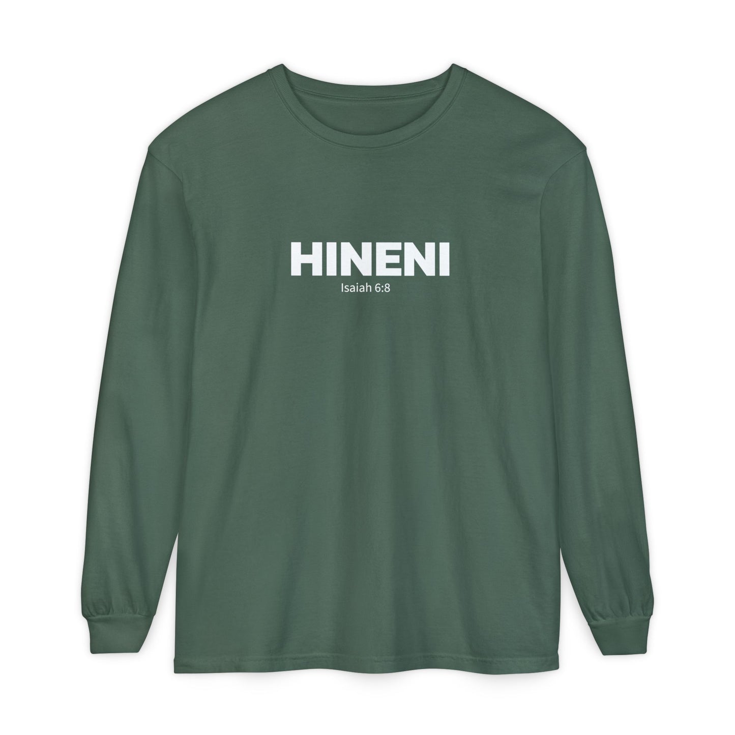 HINENI Isaiah 6: 8 Long Sleeve T-Shirt - Comfort Colors