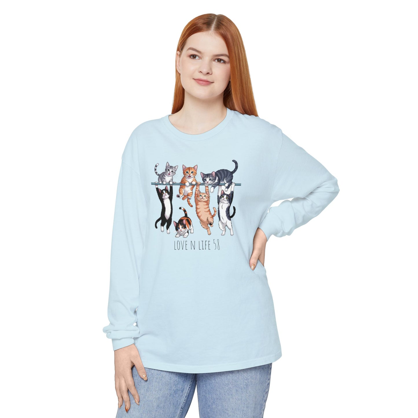 Cat Lovers Tee Long Sleeve - Comfort Colors