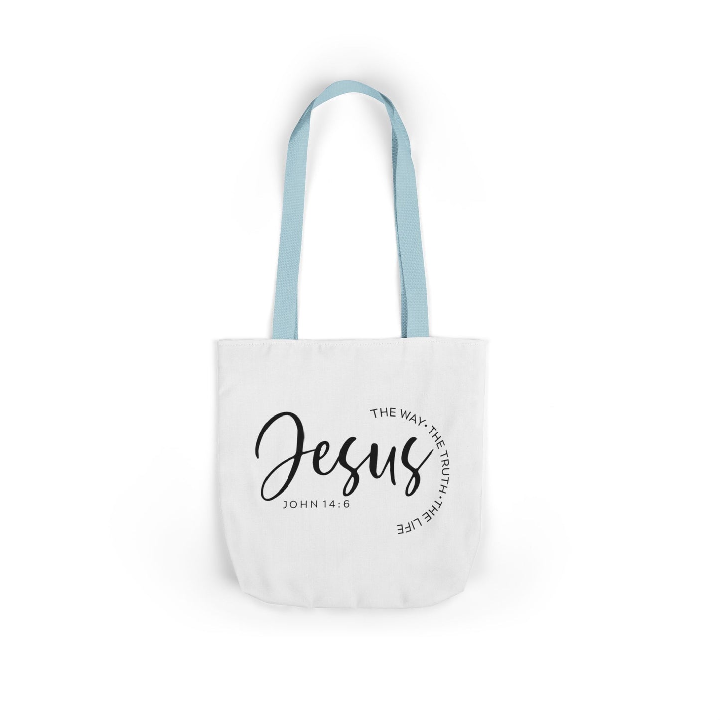Inspirational Canvas Tote Bag - Faithful Design, Jesus Quote
