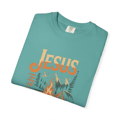 Jesus in the Wilderness Short Sleeve Tee — Faith Camping Graphic Tee
